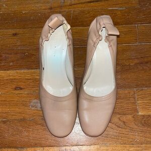 Everlane The Day Heel Nude Pink Block Heel Size 7
